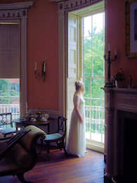 As evening approaches, Patrice Boyd watches for Pemberley's guests to arrive